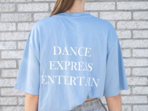 Dans T-shirt licht blauw/wit