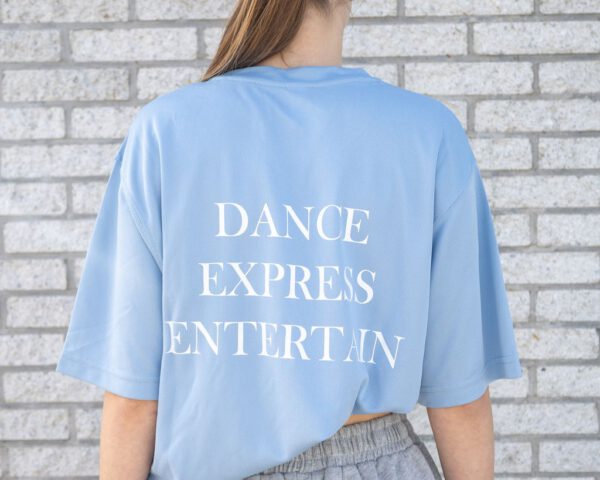 Dans T-shirt licht blauw/wit