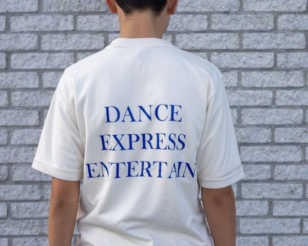 Dans T-shirt beige/blauw